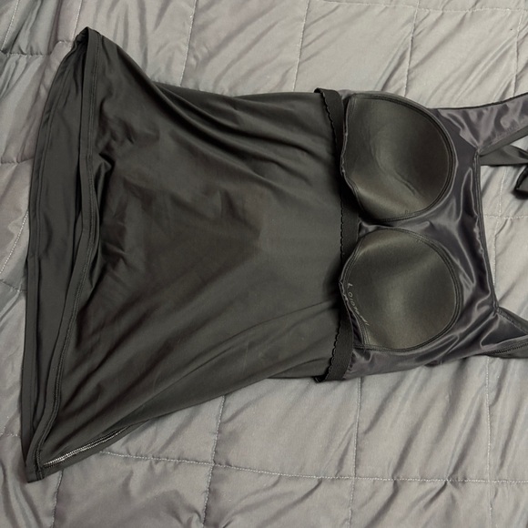 Land's End Square Neck Halter Tankini Swimsuit Top - Size: 16L - Picture 9 of 16